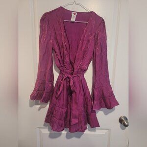 Heart amp Heels Purple Metallic Dress